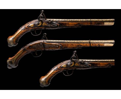 Ca. Early to Mid 18th Century AD A smoothbore flintlock pistol, likely produced in the Balkans for the Ottoman market in the 