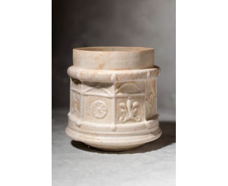 Ca. AD 1 - 100 A Stunning Roman Sidonian pyxis with an octagonal body and a slightly convex cylindrical neck. The pyxis has o