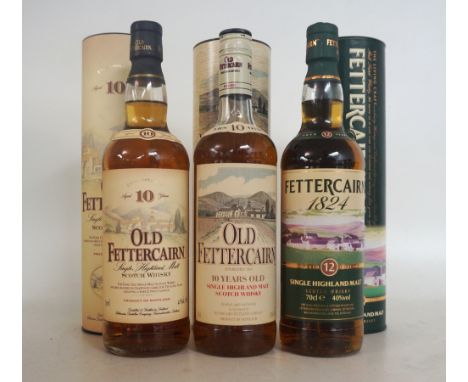 3 OLD FETTERCAIRN
A selection of single malt scotch whisky from the Fettercairn distillery.  OLD FETTERCAIRN 10 YEAR OLD.  75
