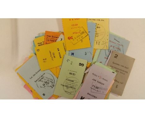 POP MUSIC, concert ticket stubs from Manchester Free Trade Hall, 1976-1980, inc. Ramones, Television, Captain Beefheart, Sens