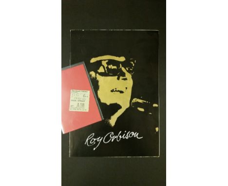 POP MUSIC, signed tour programme by Roy Orbison, to title page, with ticket stub for Davenport Theatre Stockport (date stamp 