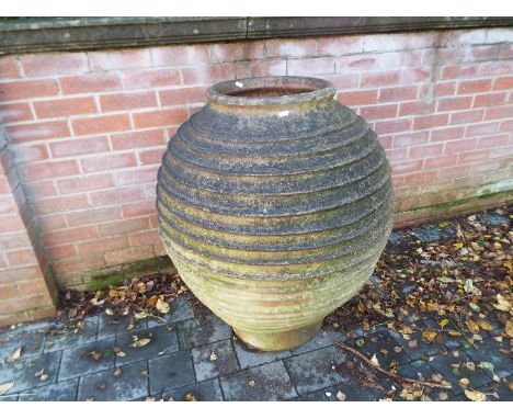Ornamental Gardenware - a large planter of globular form, approx 92 cm (high)