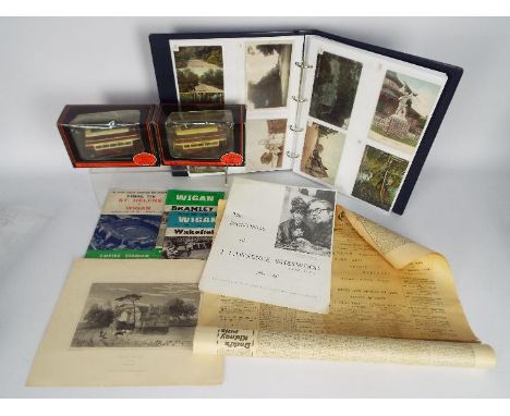 Wigan Interest - Lot to include a collection of postcards relating to Wigan, street views, parks, landmarks, and other, rugby