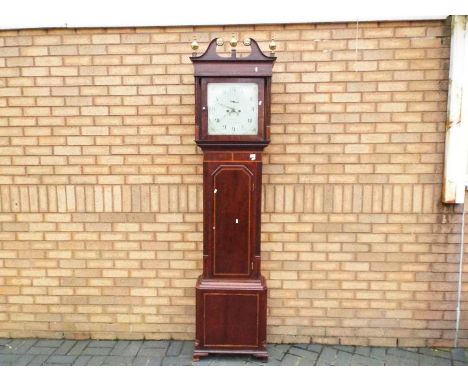 A late 18th/ early 19th century 8-day longcase clock signed to the 13 inch square painted dial for Lupton, Altrincham, Roman 