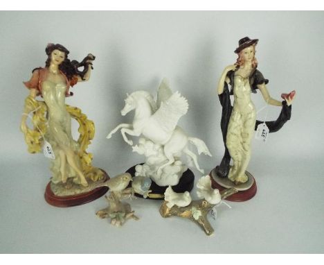 Lot to include a Royal Doulton figurine entitled Pegasus # HN3547, with display plinth, approximately 16 cm height (not inclu