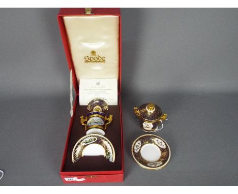 Spode - A boxed, limited edition cabinet cup and stand from the 1987 Maritime Collection, The Lady Hamilton, numbered 30 of 5