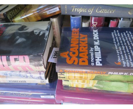 Approximately 25 hardback fiction books including two later 1960s editions of Fleming’s The Man with the Golden Gun, a first 