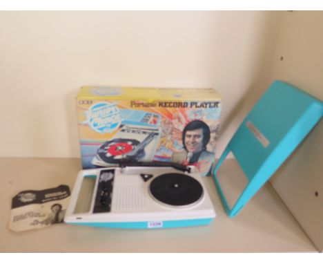 A BBC Junior choice Ed Stewpot portable record player with box and instructions 
