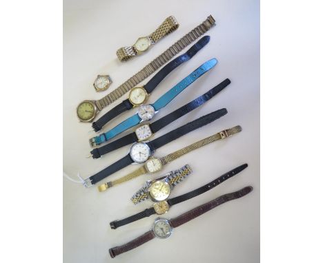 A collection of 10 ladies wrist watches, including Sekonda, Oris, Timex all currently running in the saleroom together with t