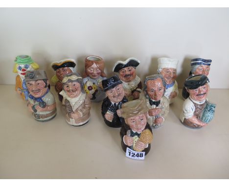 Twelve Royal Doulton Doultonville figures, including Sergeant Peeler, The Policeman and Captain Prop, The Pilot, Circa 1980's