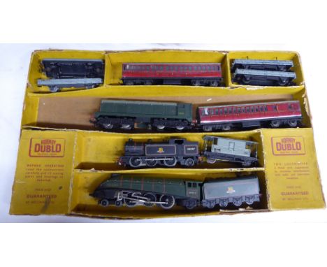 A quantity of Hornby 'OO' Model Railway, including Mallard locomotive and tender, tank locomotive, rolling stock, track etc. 