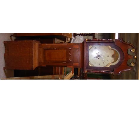 An early 19th Century Longcase Clock, the painted dial with the phases of the moon arch and inscribed J. Agar, Malton, second
