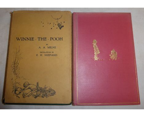 A A Milne, "Winnie-the-Pooh", illustrated by E H SHEPARD, first edition published Methuen 1926 with dust wrapper and map end 