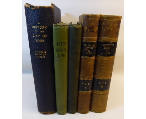 William Hargrove "History and Description of the Ancient City of York", published 1818 in two volumes with marbled boards and