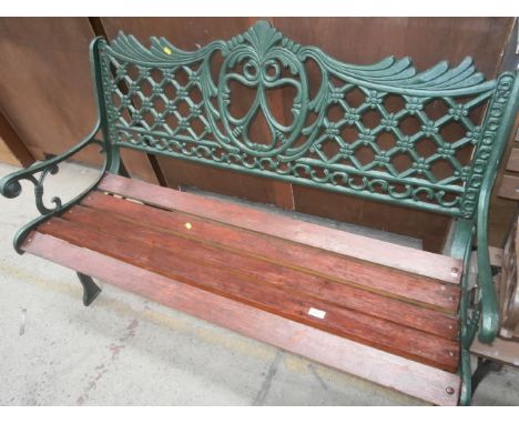 garden bench with cast ends