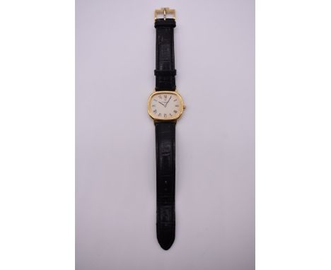 A Vacheron &amp; Constantin 'Geneva' 18ct gold manual wind wristwatch, 32mm, 520722, on replacement leather strap. 