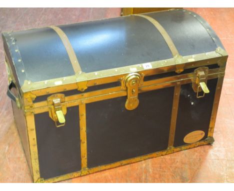 Banded dome topped trunk (pirate style), 31 x 20 x 18 ins