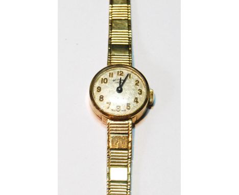 Lady's Rotary 9ct gold bracelet watch, 1965, 12g nett, 15g gross.