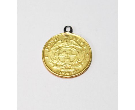 South Africa gold Pond, 1894, soldered ring. 
