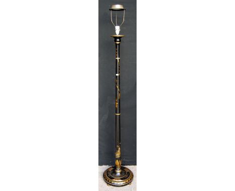 Chinoiserie standard lamp of typical form, 155cm high. 