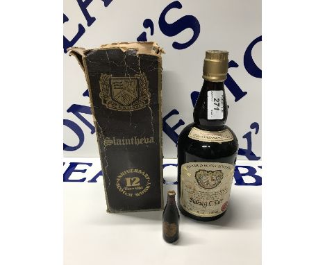 1 BOTTLE OF 12 YEAR OLD SCOTCH WHISKEY & MINIATURE GUINNESS