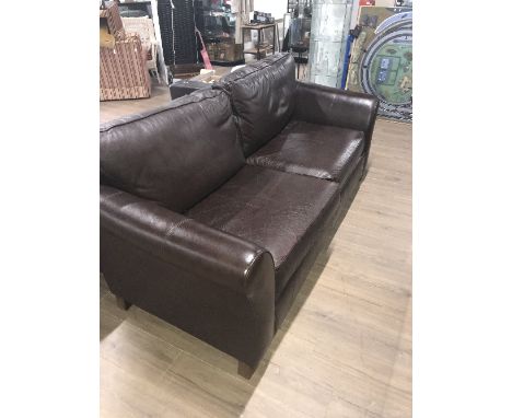 FANTASTIC DARK BROWN LEATHER SOFA