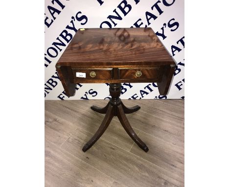 MAHOGANY SOFA PEDESTAL TABLE BY BEVAN FUNNELL