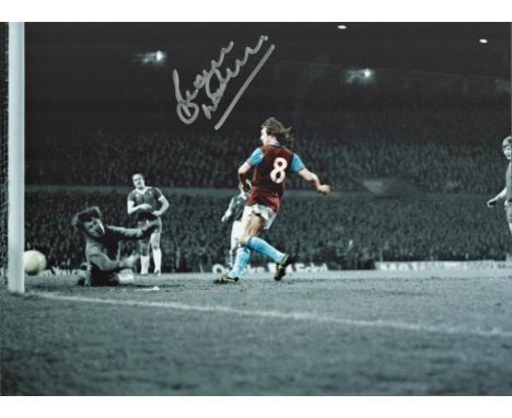 Football Gordon Cowans signed 16x12 Aston Villa colourised photo All autographs come with a Certificate of Authenticity. We c