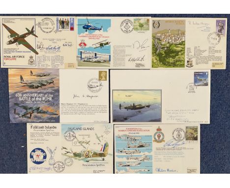 WW2 Autograph Collection of 7 First Day Covers Signed. WW2 Sgt Bob Frost and WSO Randle (Crew of Wellington B3 BJ877 in 1942)