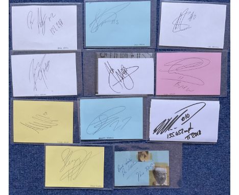 Sport Autograph Collection of 11 Signatures. Signatures include Steve Plater, Rex Williams, Peter Hickman, Troy Corser, Lee J