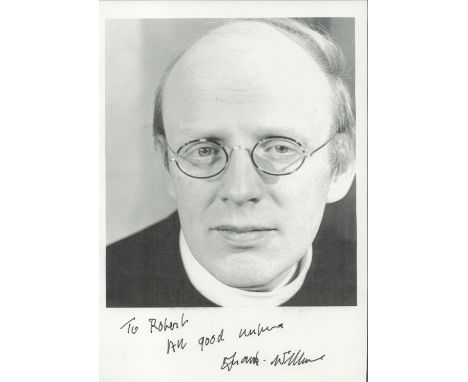 British Actor Frank Williams (Dad's Army) Signed 8x6 inch Black and White Photo. Signed in black ink, Dedicated All autograph