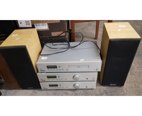 Acoustic solutions SP121 CD player together with 2 SP101 Amplifier with matching speakers 