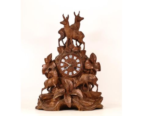 Large Black Forest Type Mantle Clock, height 40cm (some slight damage) 