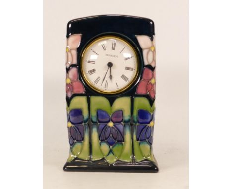 Moorcroft Violet Pattern Mantle Clock 