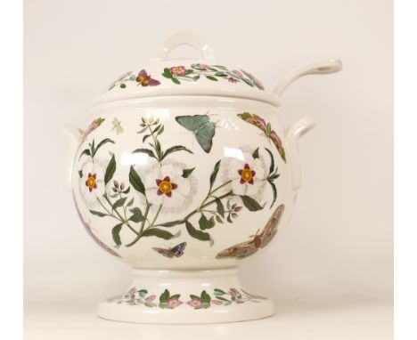 Portmeirion Botanic patterned large soup tureen &amp; ladle, height 33cm 