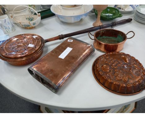 COPPER WARMING PAN, COPPER PLANTER ETC