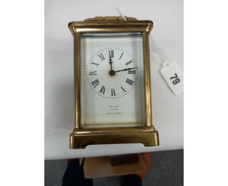 BRASS CARRIAGE CLOCK 1900