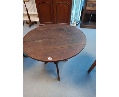 OAK PUB TABLE, DIAMETER 30 INCHES