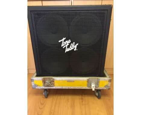 Tone Tubby 4 x 12 guitar amplifier speaker cabinet with flight case on wheels