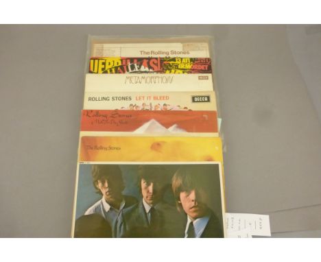 Vinyl - The Rolling Stones collection of 7 LPs to include No 2 (LK4661) red label, boxed Decca, Goats Head Soup, Made in the 