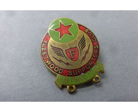 Speedway badge - Fleetwood Supporters Club 1940s/1950s enamel badge, clasp back (gen gd) (1)