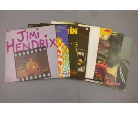 Vinyl - Jimi Hendrix - collection of 7 LP's to include Polydor Electric Ladyland re-issue part I &amp; II, Rainbow Bridge, Bi