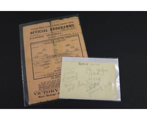 Football - a single sheet programme, Charlton Ath v Reading, Football League Cup South semi-final at Tottenham 17 Apr 1943 (w