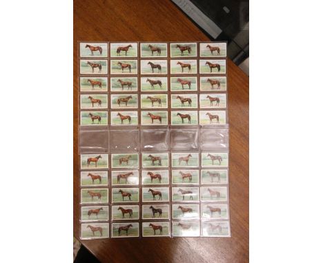 Cigarette cards - Ogdens, Racehorses 1907, set of 50 (gd)