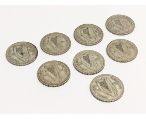 A quantity of 1930s Irish silver Florins / Floirins. Irish Free State / Èire Free State. Total weight 89g 