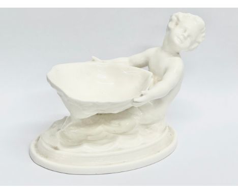 A Mid 20th Century Royal Worcester Merboy dish. 1956. 14x9.5cm 