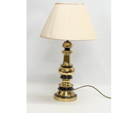 A large vintage brass table lamp. 70cm 