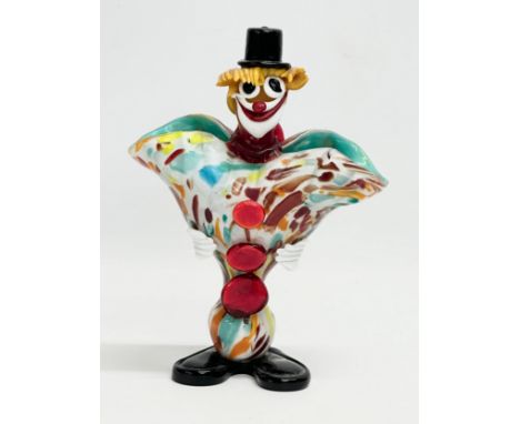 A Mid 20th Century Venetian Murano glass clown vase figurine. 16x22cm 