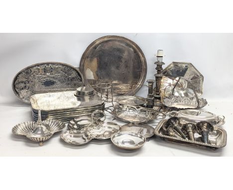 A quantity of 19th Century / 20th Century silver plate, including Walker &amp; Hall. 
