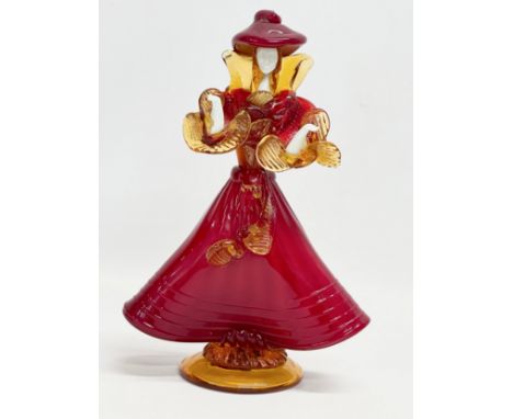 A 1960’s Murano ‘Courtesan’ figurine designed by Franco Giancarlo Toffolo. 19x28.5cm 